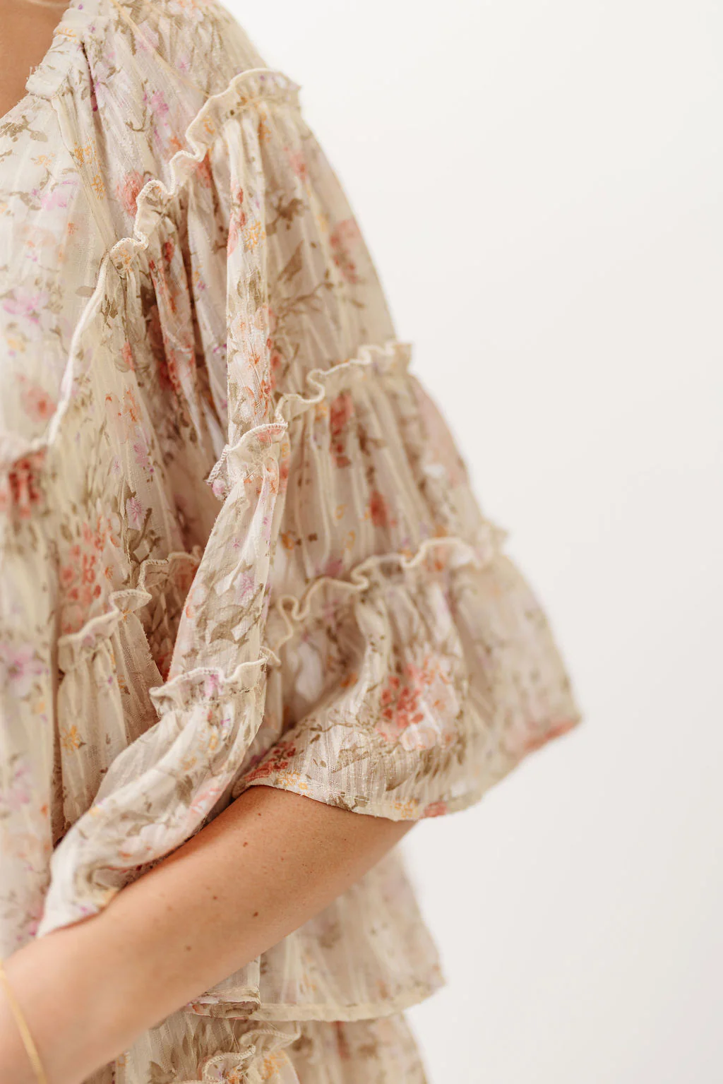 Floral Affair Mini Dress in Cream Multi - Image 7