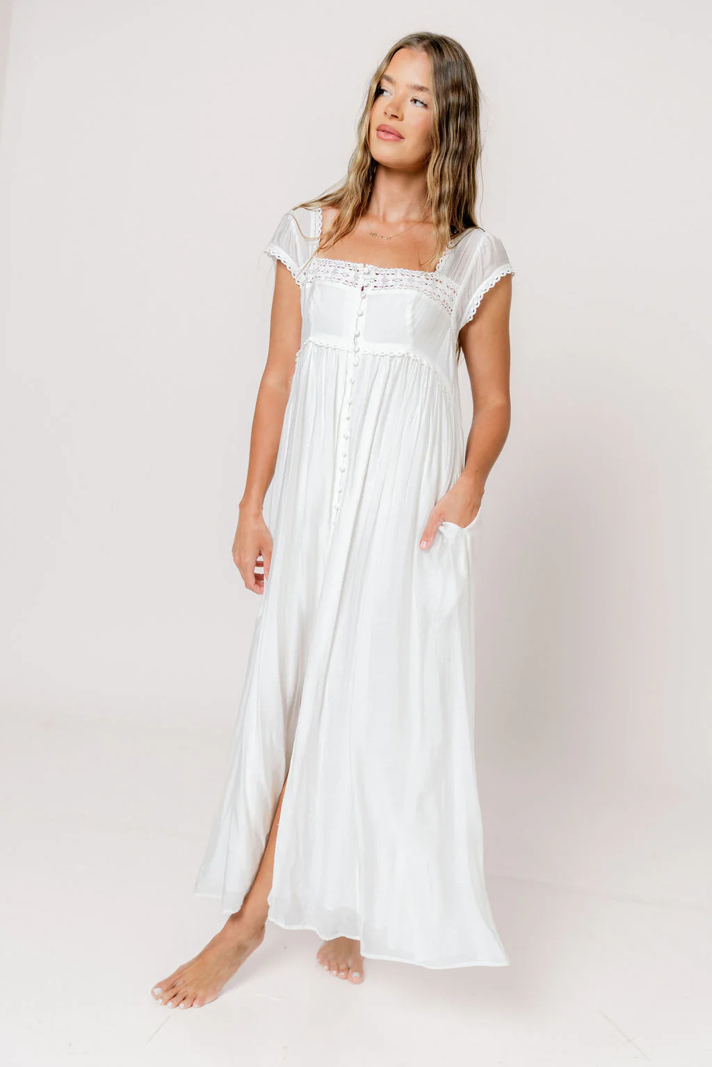 Amelie Maxi Dress in Off-White - Image 15