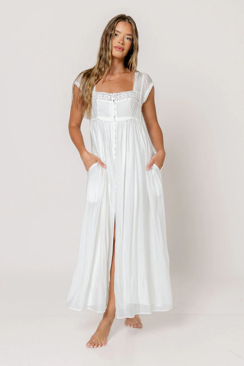 Amelie Maxi Dress in Off-White - Image 2