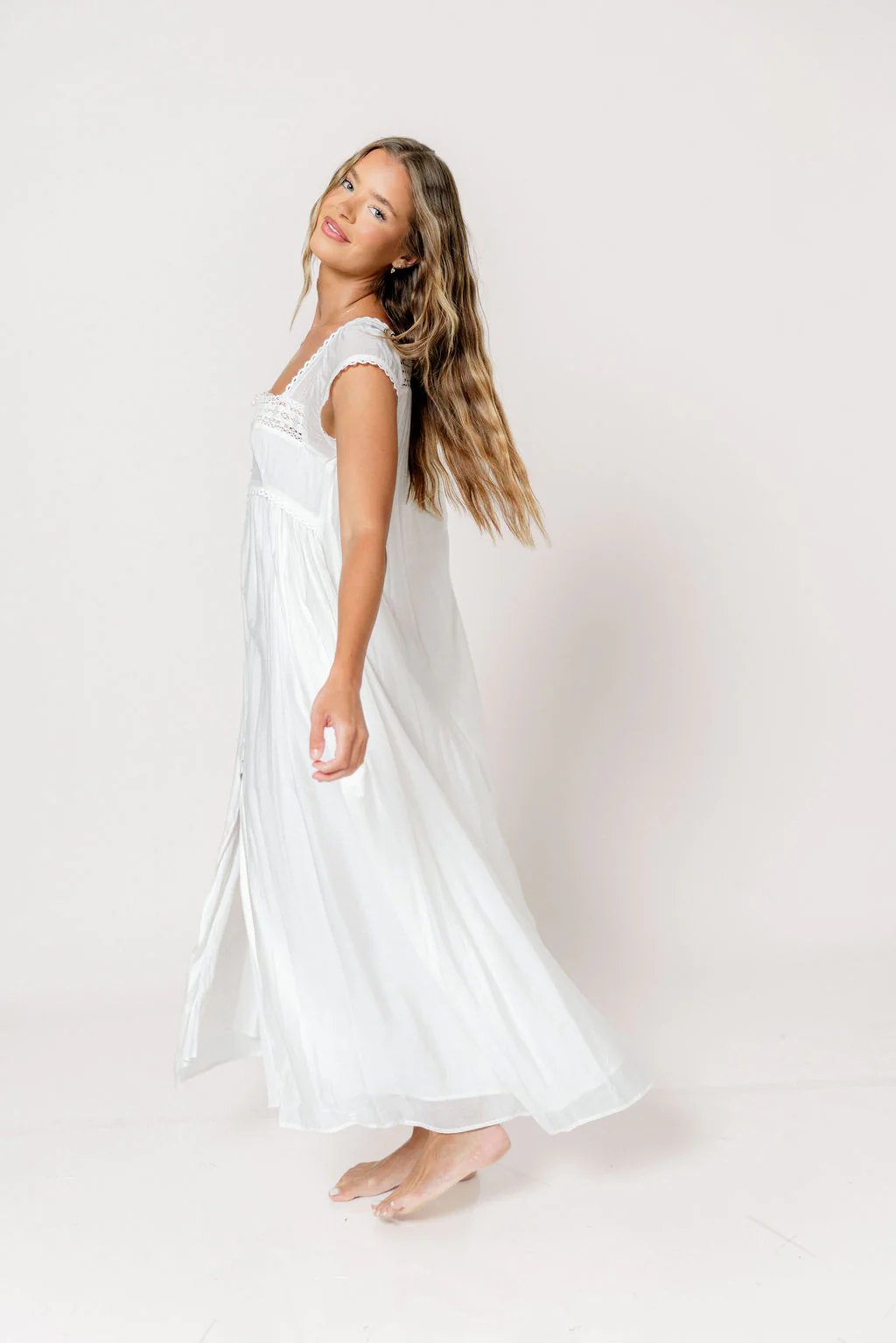 Amelie Maxi Dress in Off-White - Image 20