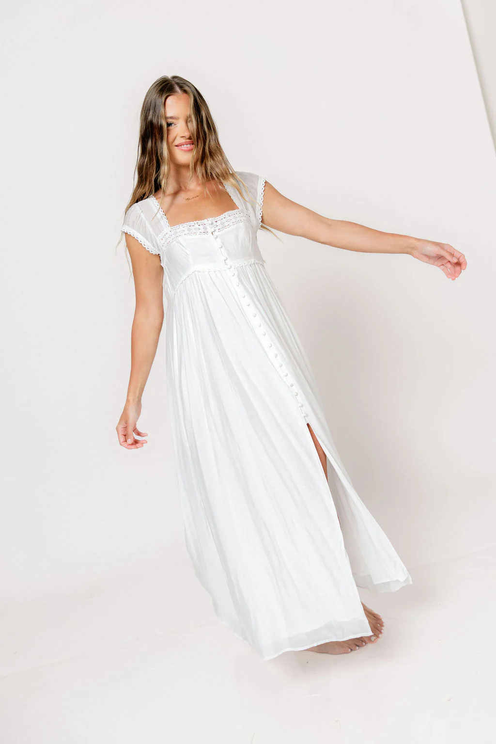 Amelie Maxi Dress in Off-White - Image 22