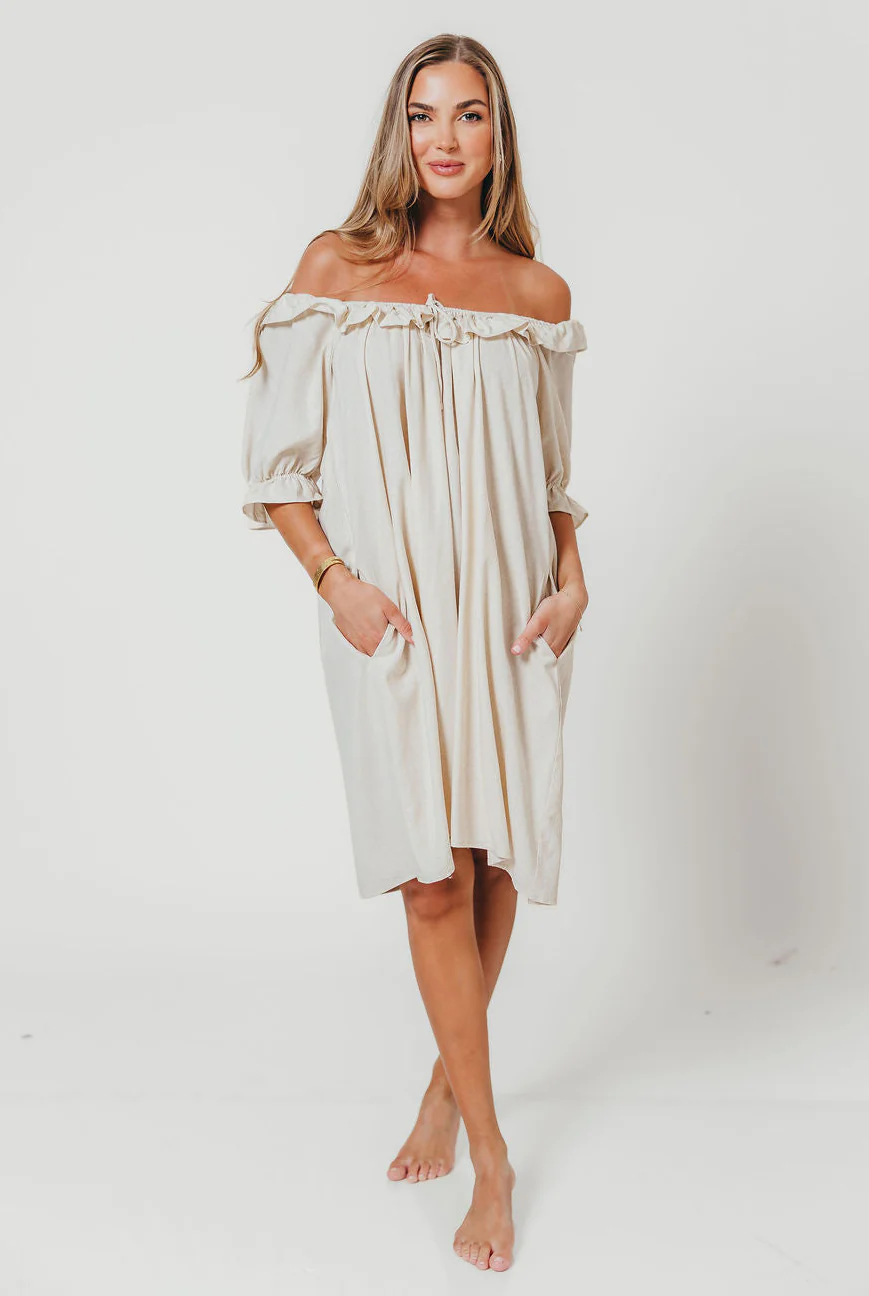 Betty Mini Dress in Linen Blend - Image 2