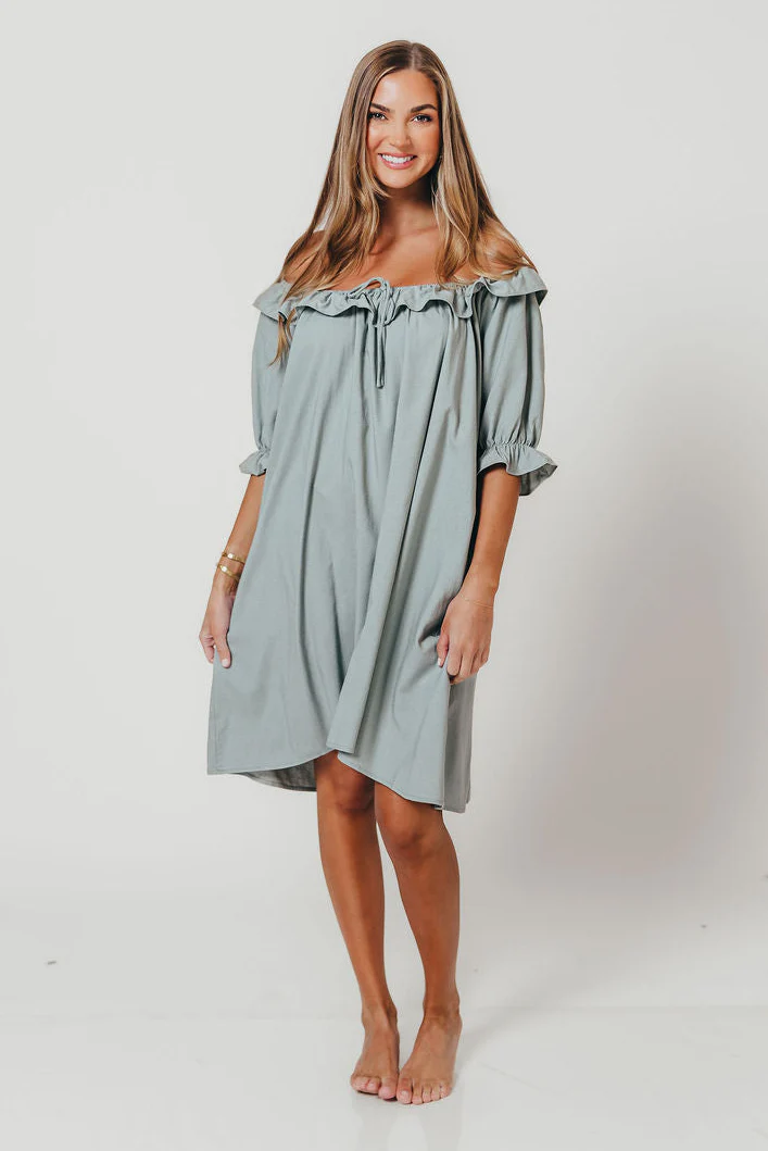 Betty Mini Dress in Sage - Image 5