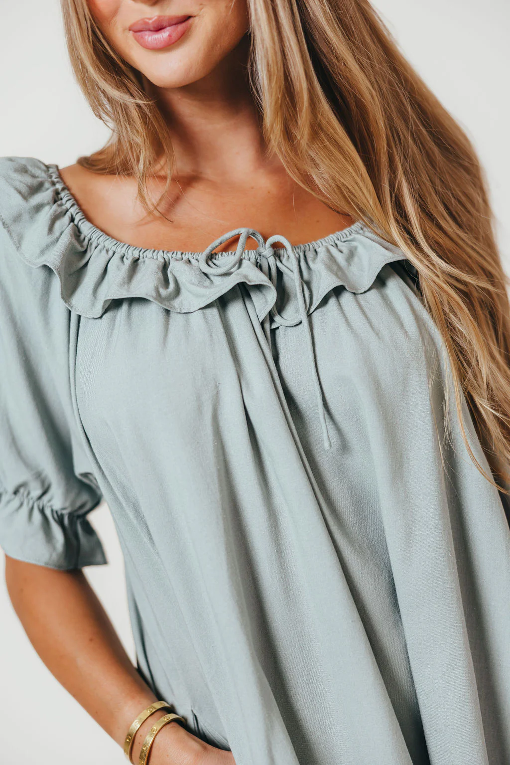 Betty Mini Dress in Sage - Image 7