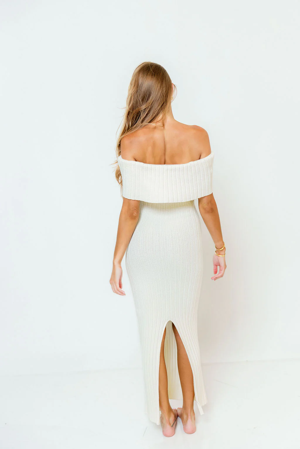 Aston Bow Front Maxi Sweater Dress in Pearl - Bump Friendly & Inclusive Sizing - New Soft Premium Luxe Fabric - Image 11
