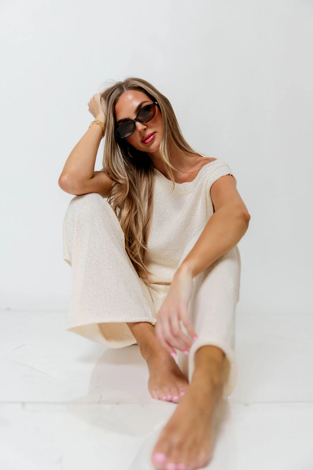 Astra Women's Anti-Reflective Narrow Cat-Eye Sunglasses in Brown Tortoise with Dark Brown Lens - Image 3