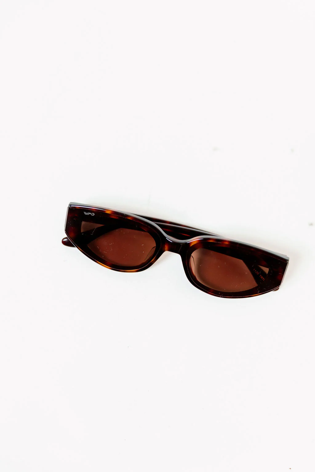 Astra Women's Anti-Reflective Narrow Cat-Eye Sunglasses in Brown Tortoise with Dark Brown Lens - Image 5