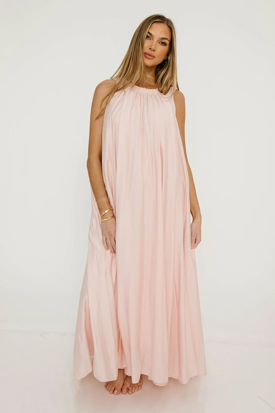 Aurelia Maxi Dress in Light Pink - Bump Friendly - Image 6