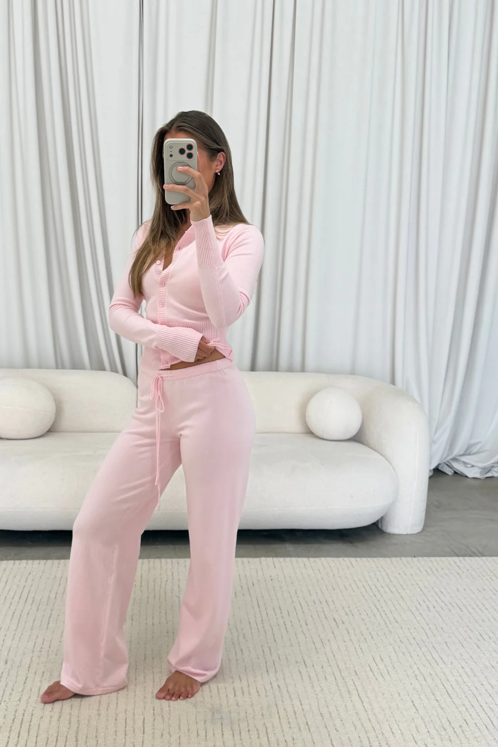 Avelyn Knit Set in Blush - Image 2