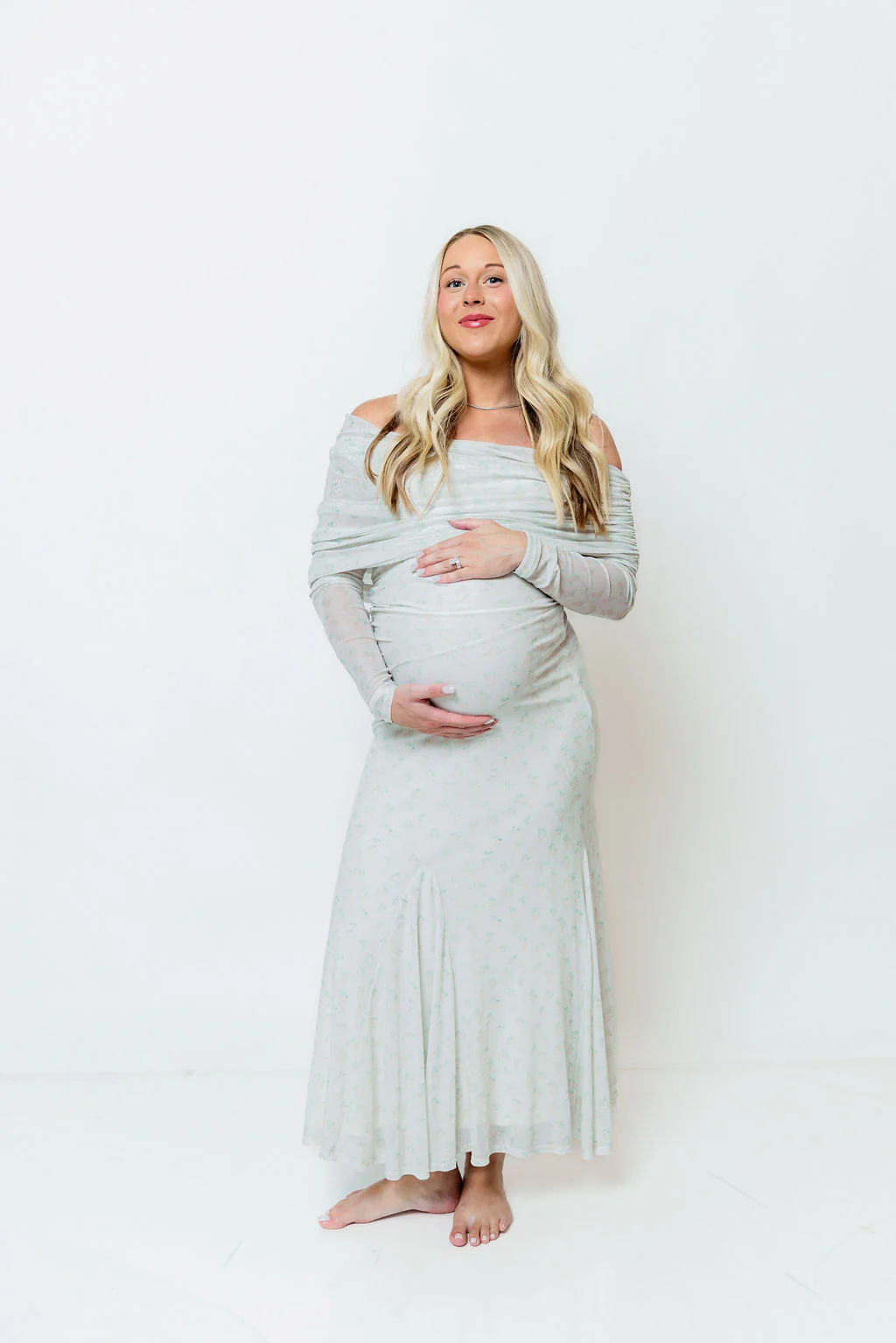 Azaleia Maxi Dress in Muted Sage - Size up for Bump - Image 11