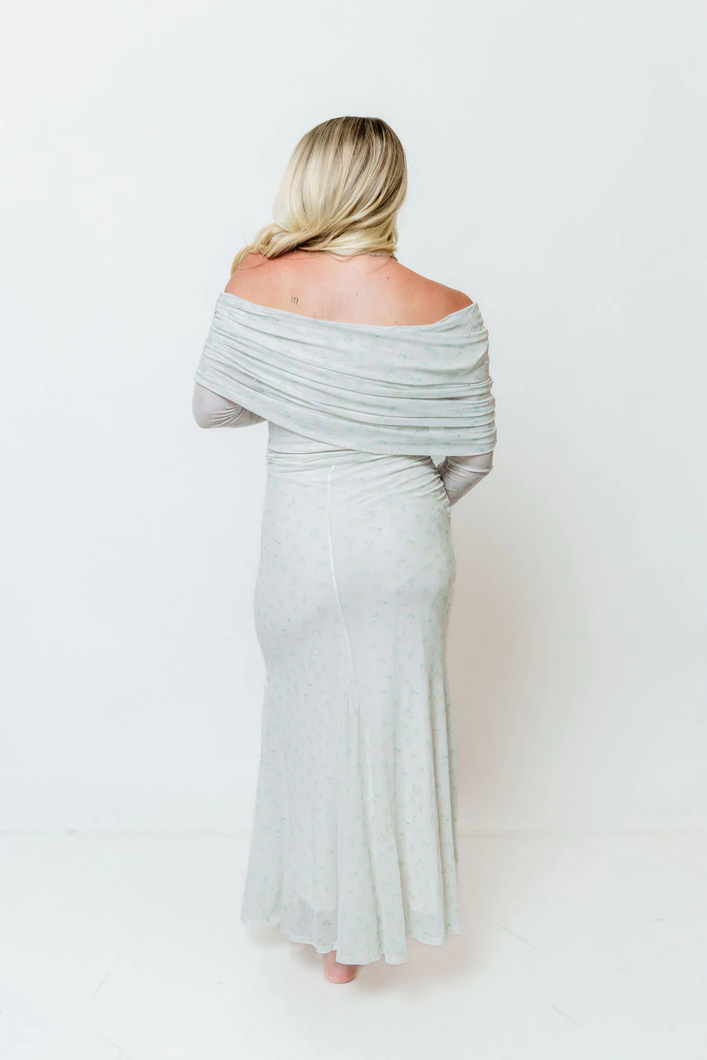 Azaleia Maxi Dress in Muted Sage - Size up for Bump - Image 17