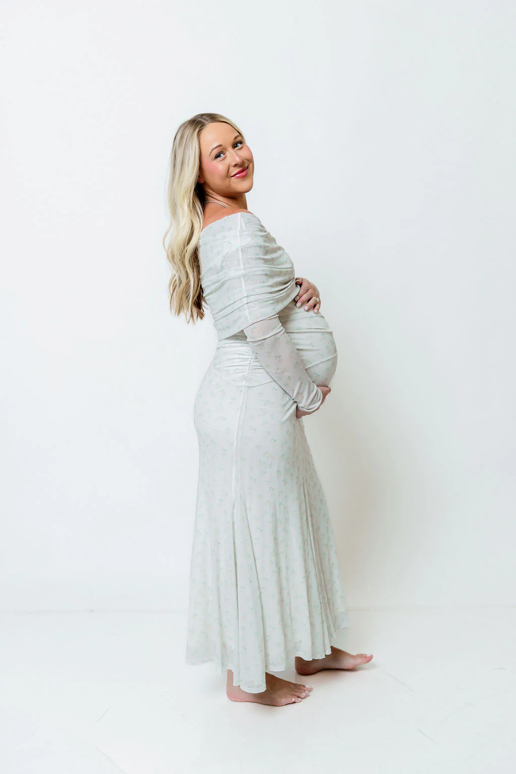 Azaleia Maxi Dress in Muted Sage - Size up for Bump - Image 18