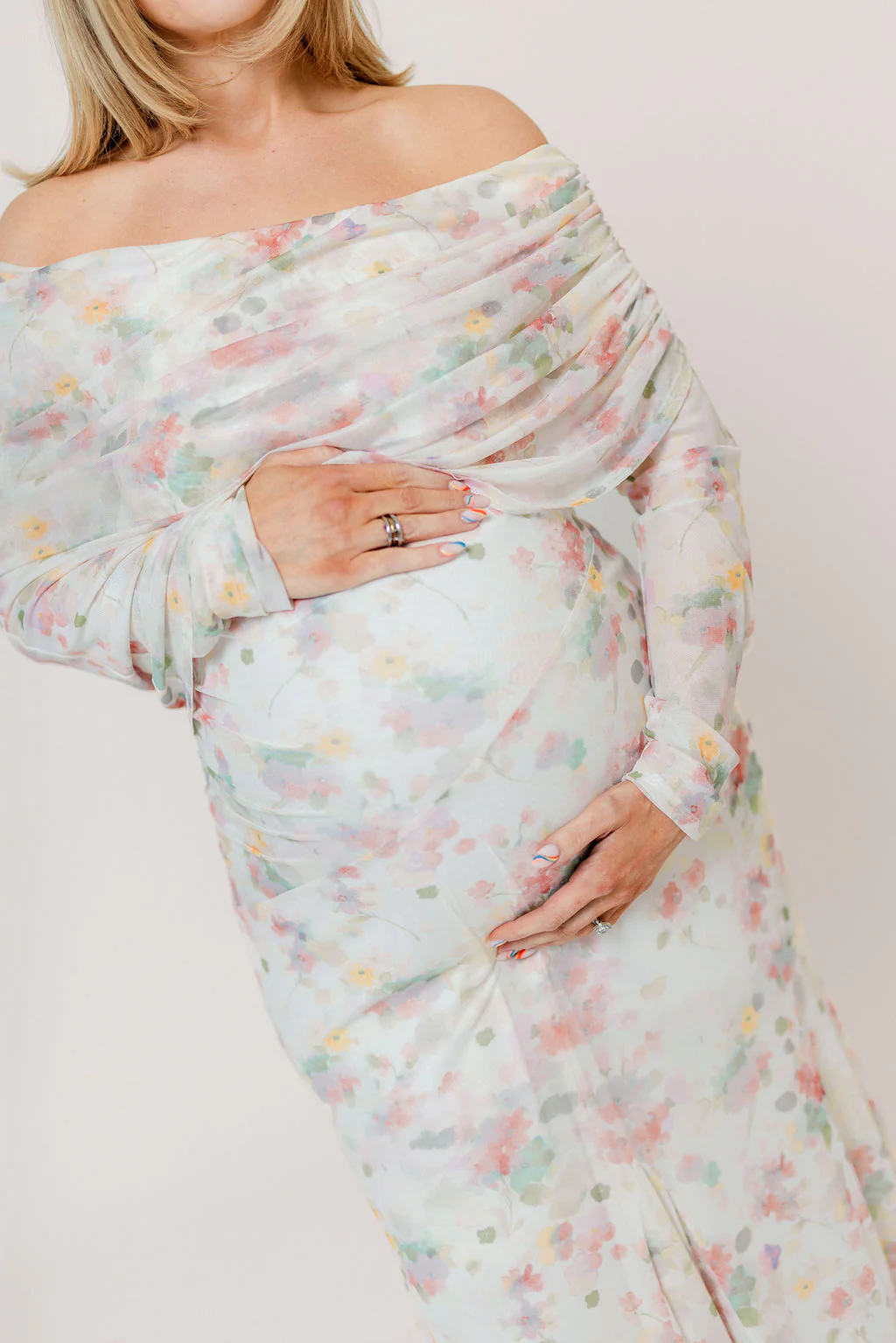 Azaleia Maxi Dress in Pastel Mix Floral - Size up for Bump - Image 14