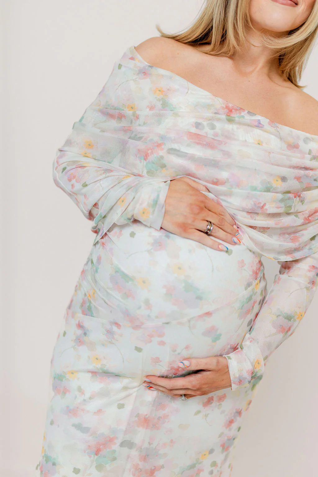 Azaleia Maxi Dress in Pastel Mix Floral - Size up for Bump - Image 15