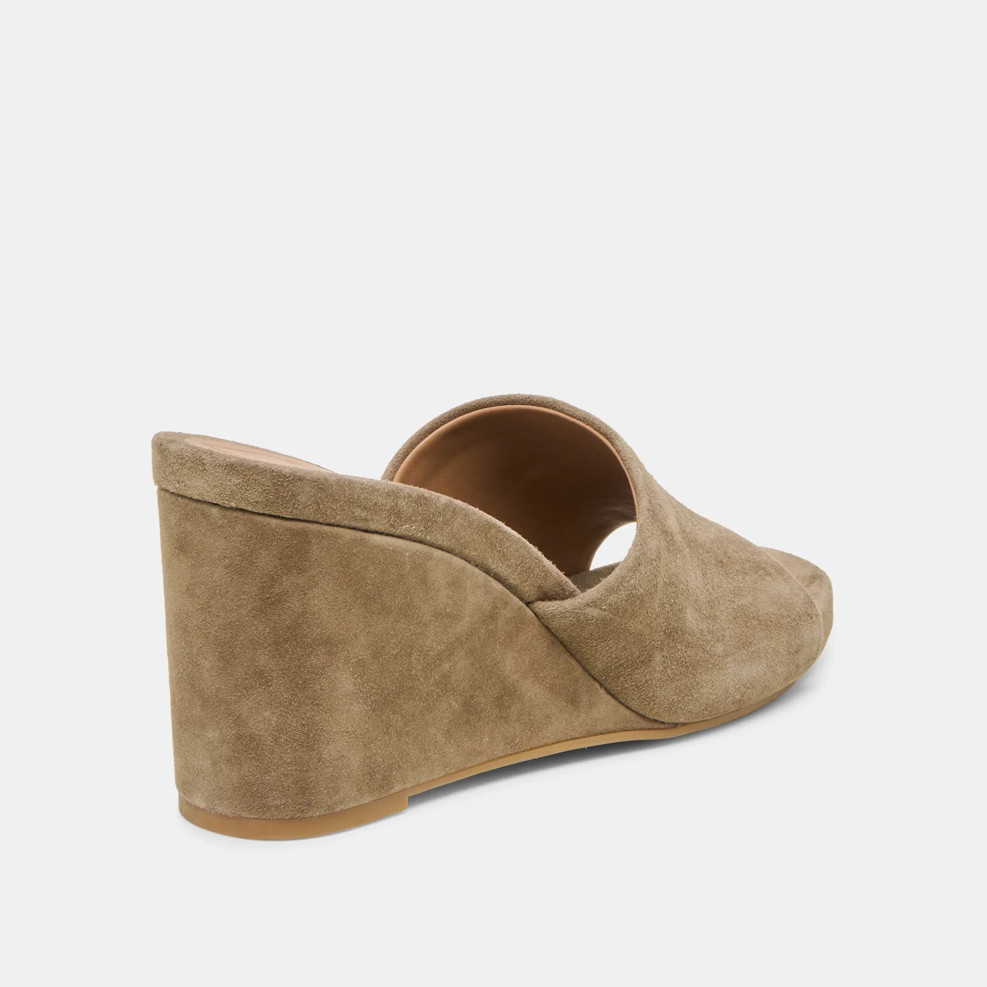 Holta Wedges in Olive Suede - Image 4