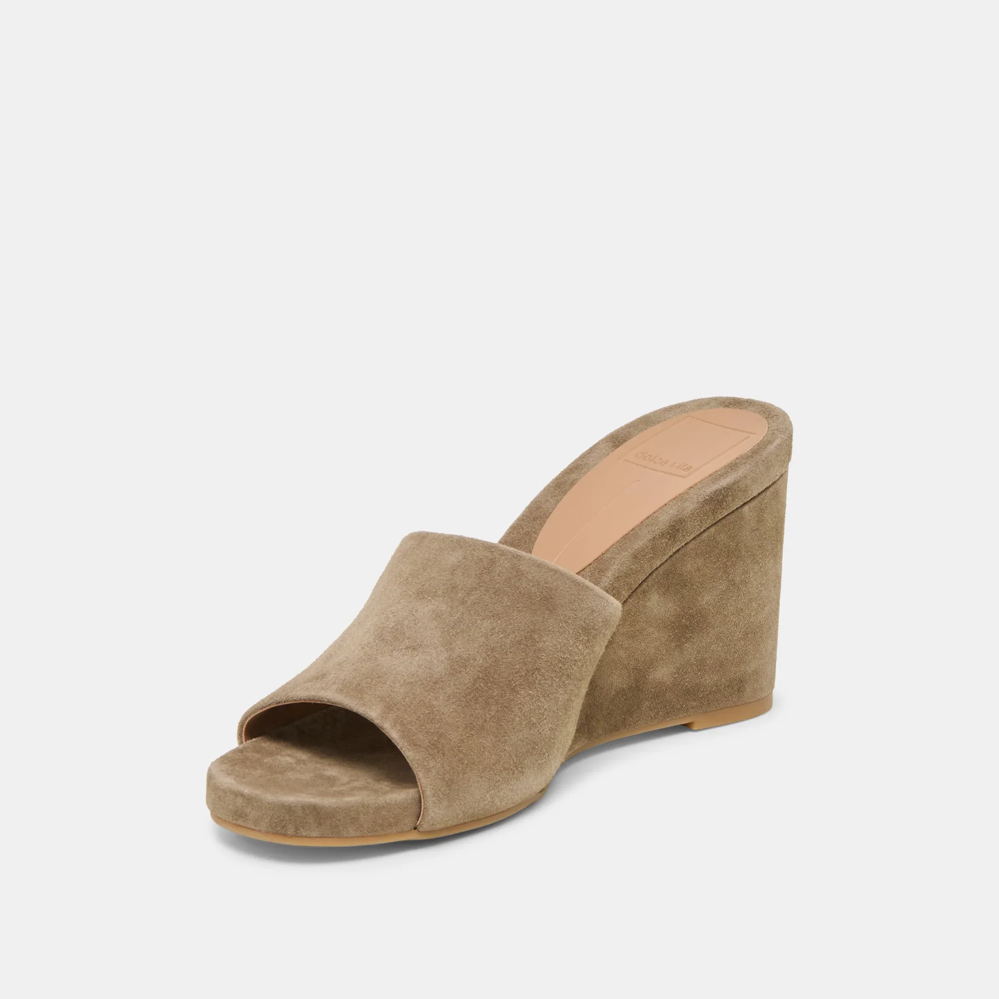 Holta Wedges in Olive Suede - Image 5