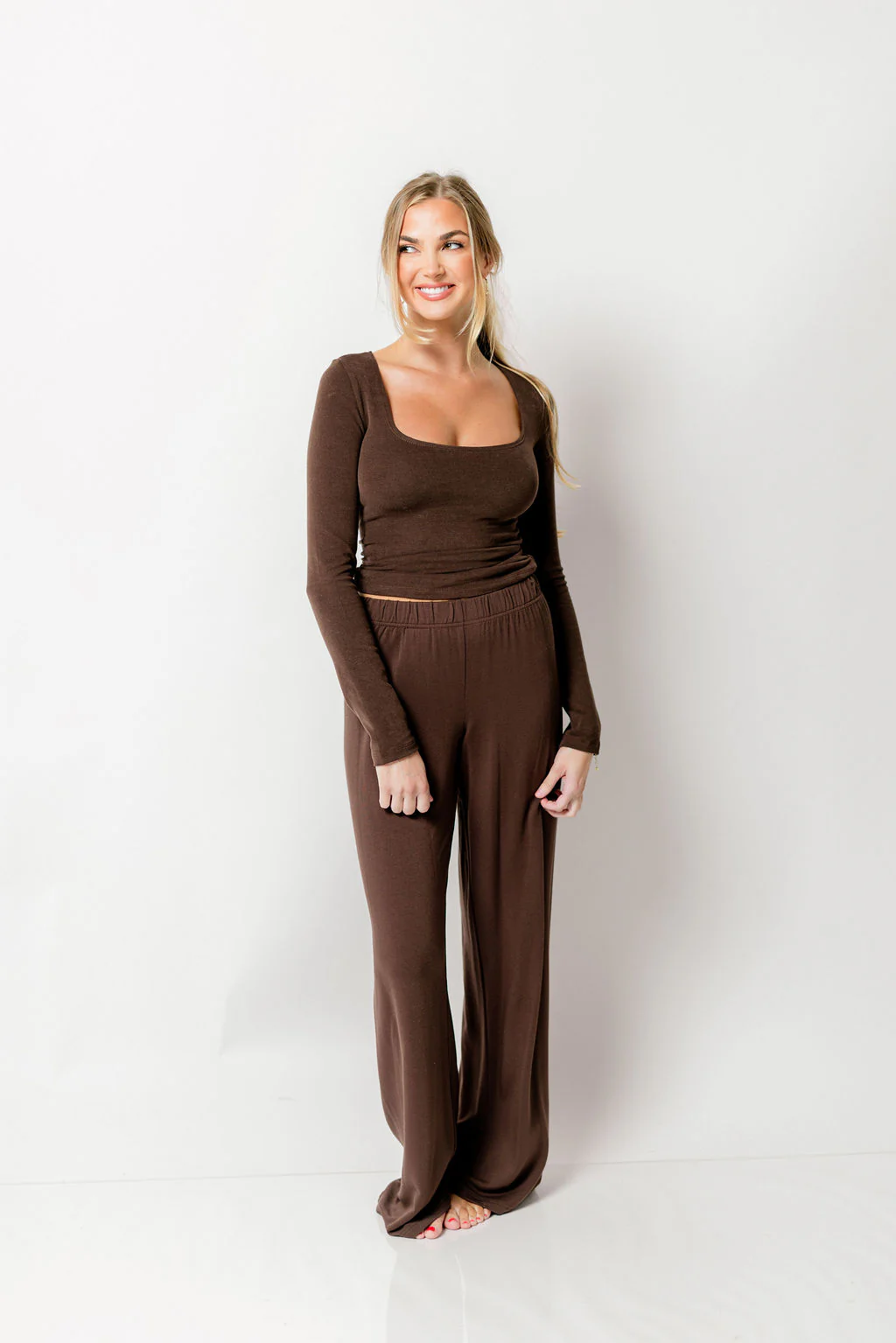 Be Mine Long Sleeve Top in Espresso - Image 3