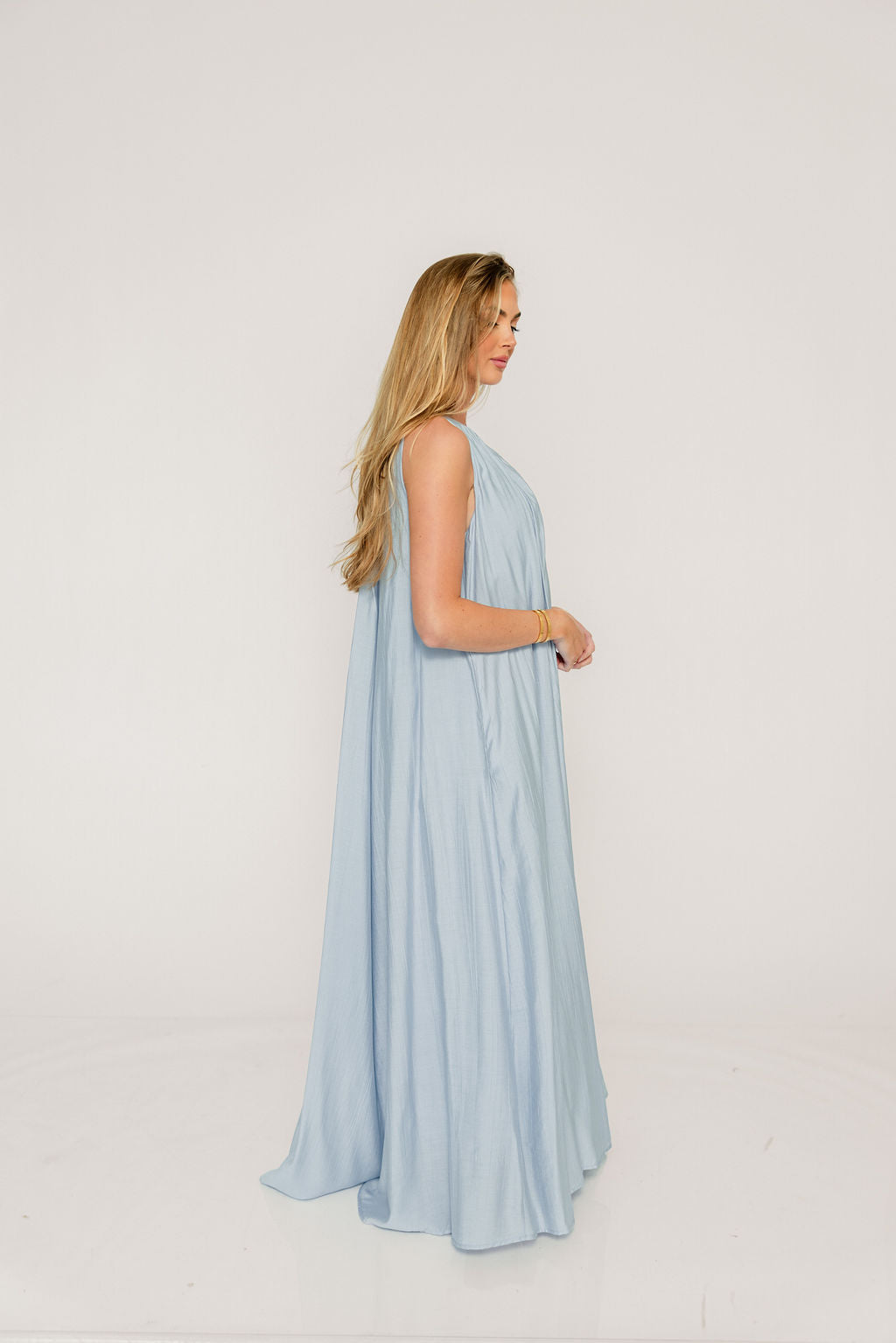 Becca Maxi Dress in Baby Blue - Bump Friendly - Image 5