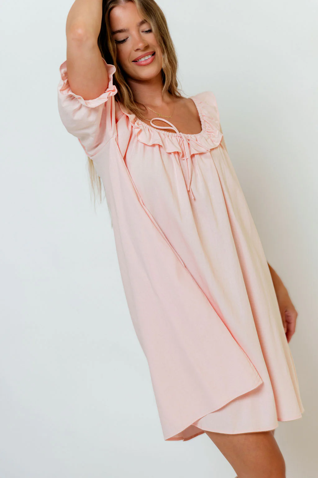 Betty Dress in Pale Pink