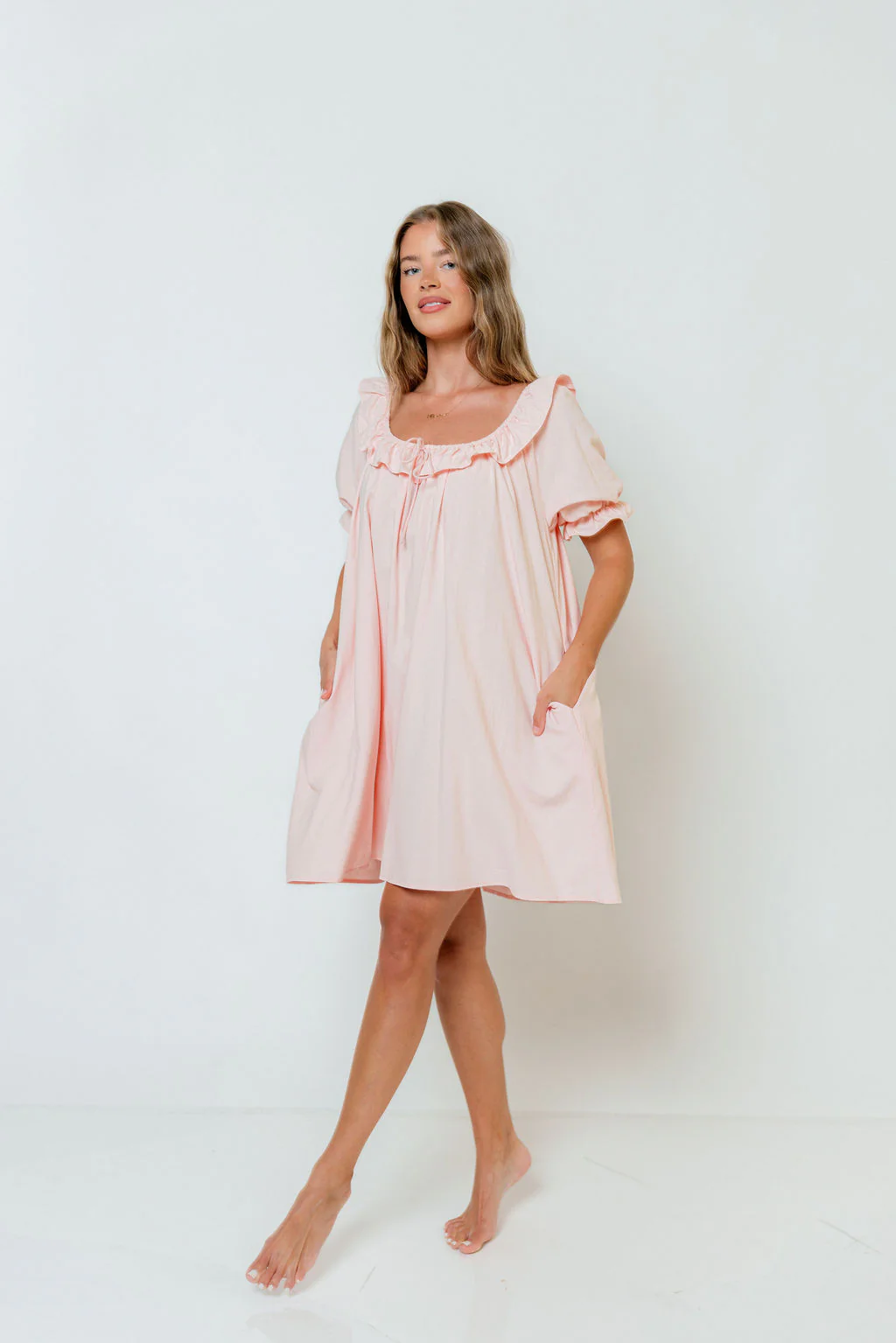 Betty Dress in Pale Pink - Image 13