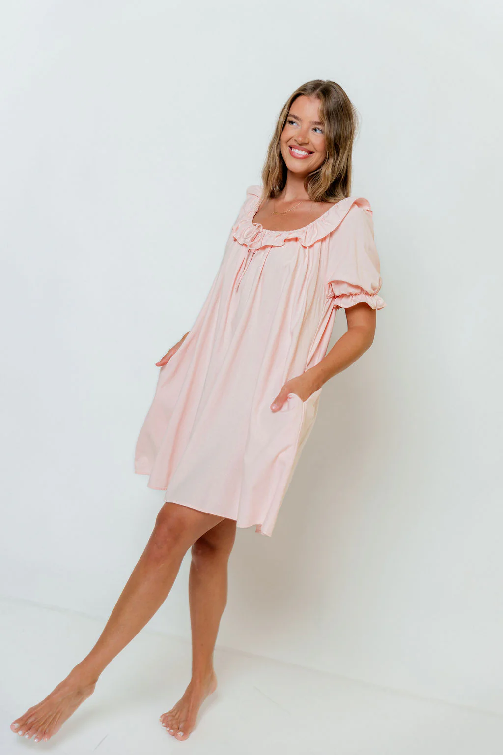 Betty Dress in Pale Pink - Image 14