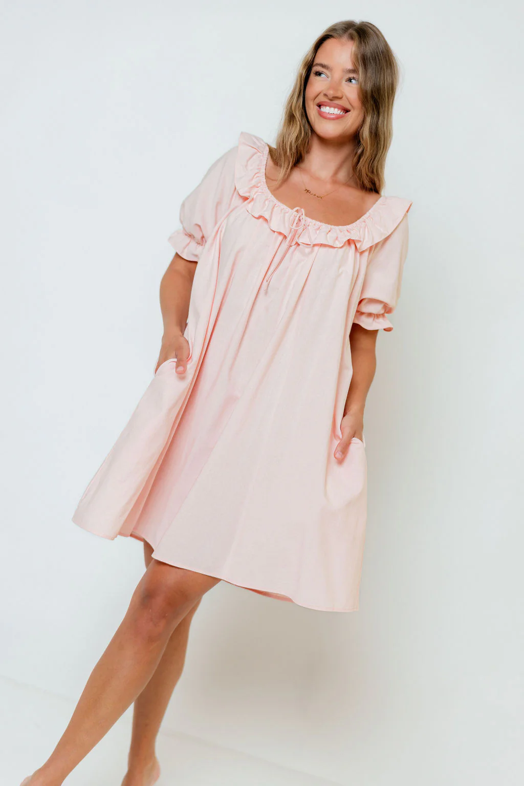 Betty Dress in Pale Pink - Image 15