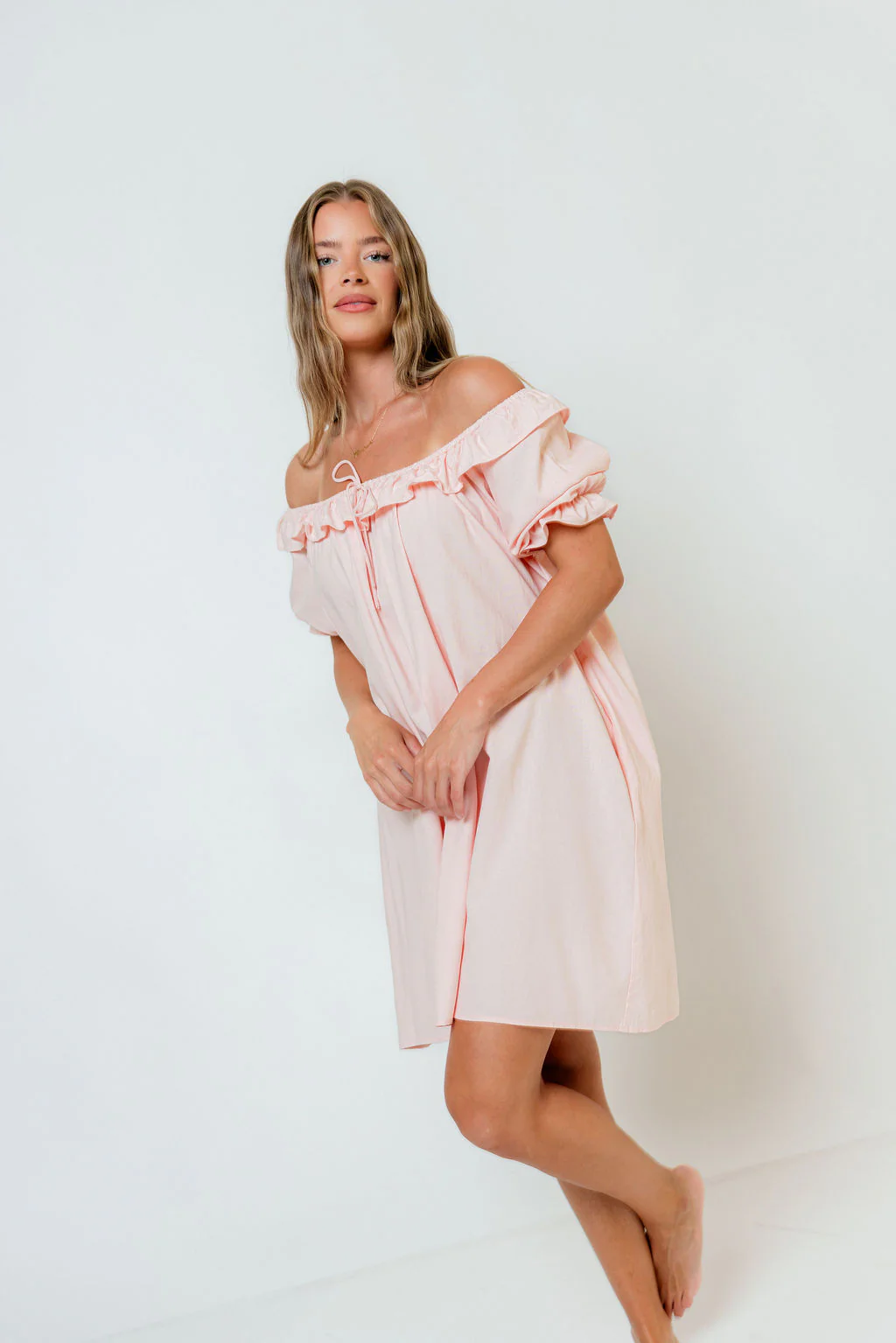 Betty Dress in Pale Pink - Image 17