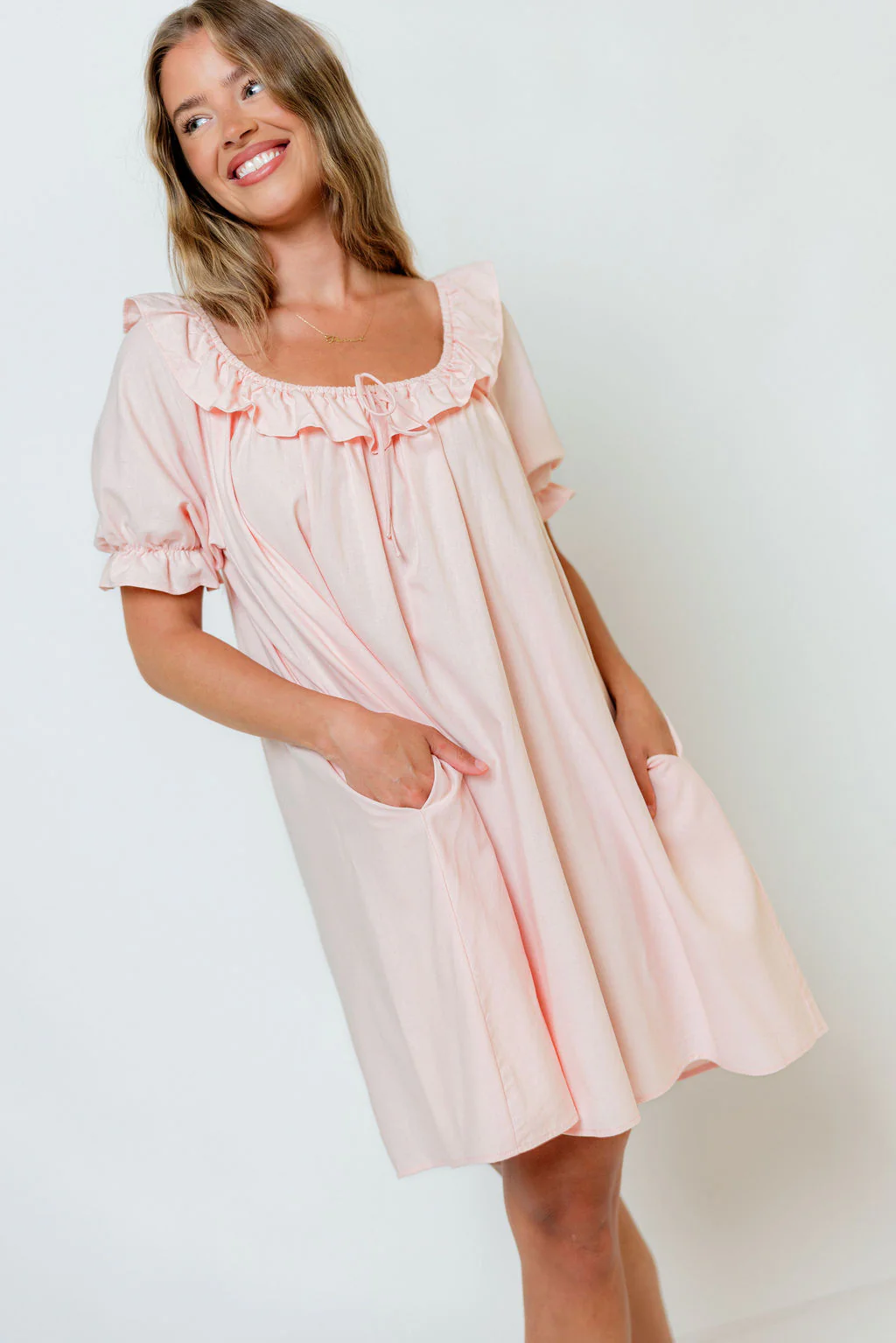 Betty Dress in Pale Pink - Image 2