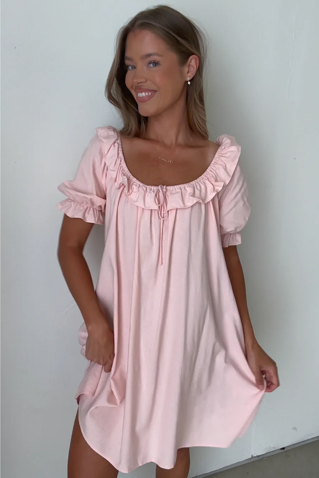 Betty Dress in Pale Pink - Image 8