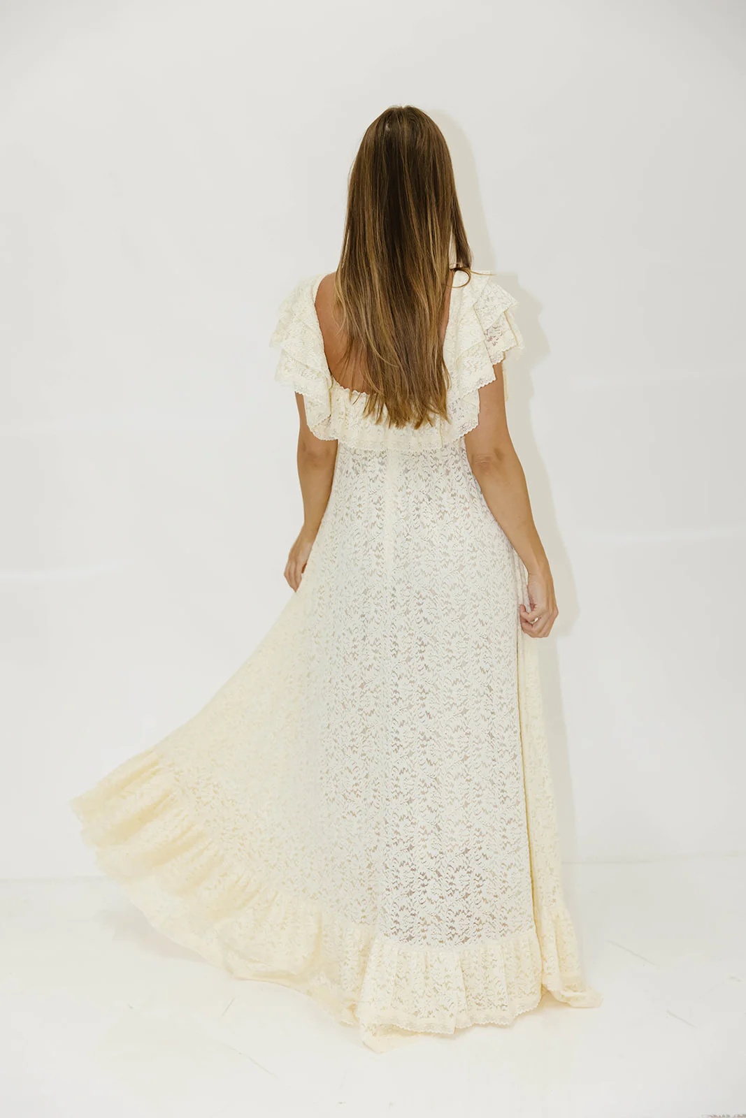 Blakely Maxi Dress in Cream- Bump Friendly - Image 18