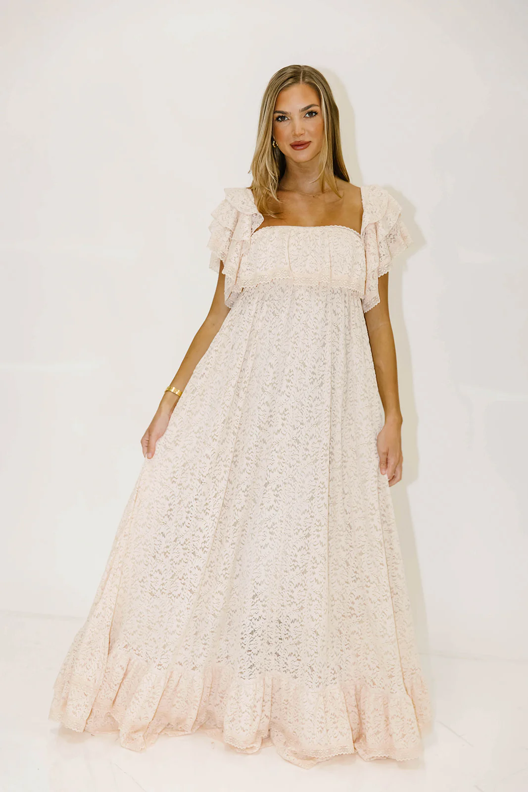 Blakely Maxi Dress in Pale Pink- Bump Friendly - Image 12