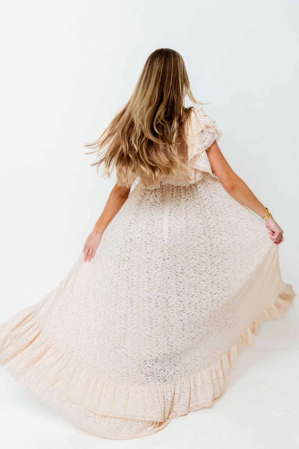 Blakely Maxi Dress in Pale Pink- Bump Friendly - Image 16