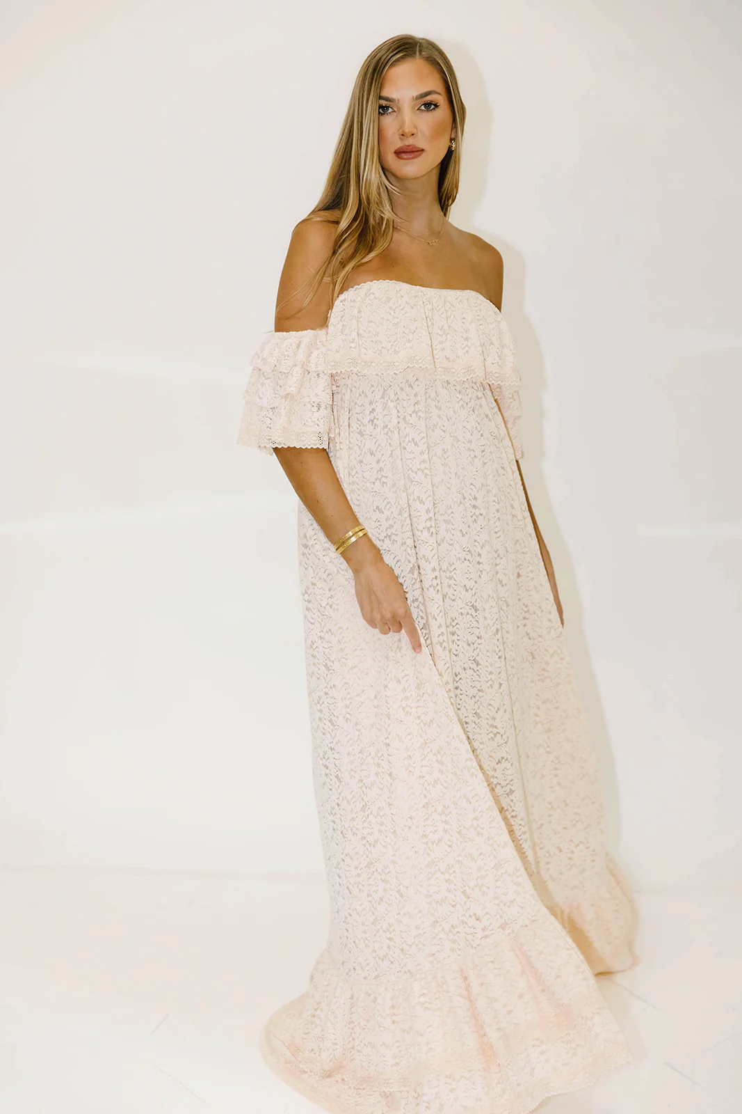 Blakely Maxi Dress in Pale Pink- Bump Friendly - Image 7