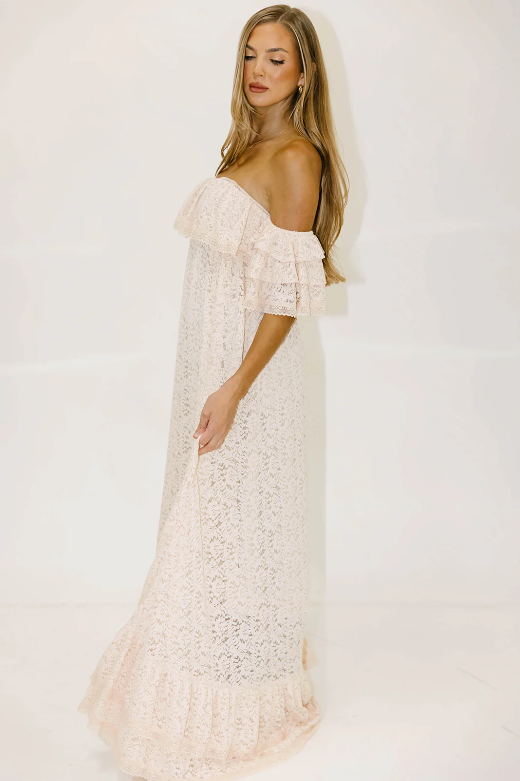 Blakely Maxi Dress in Pale Pink- Bump Friendly - Image 8