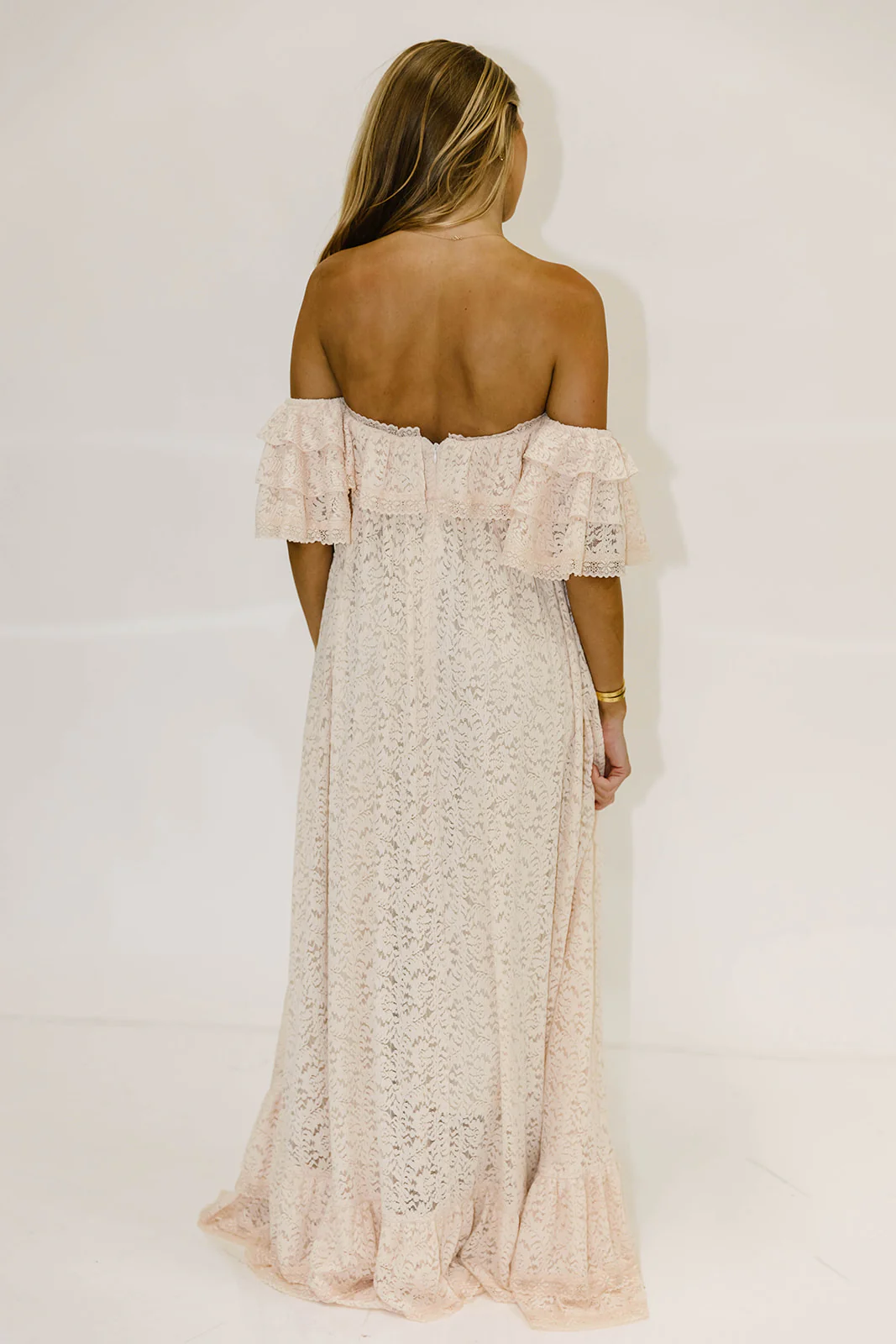 Blakely Maxi Dress in Pale Pink- Bump Friendly - Image 9
