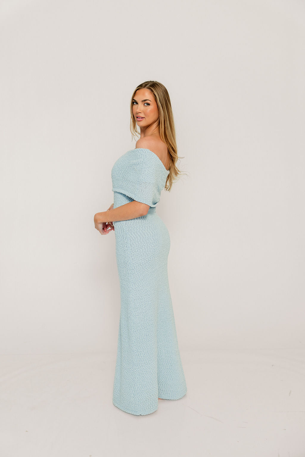 Brit Maxi Dress in Dusty Blue - Bump Friendly - Image 16