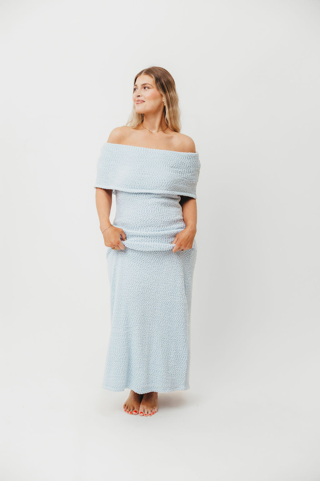 Brit Maxi Dress in Dusty Blue - Bump Friendly - Image 7