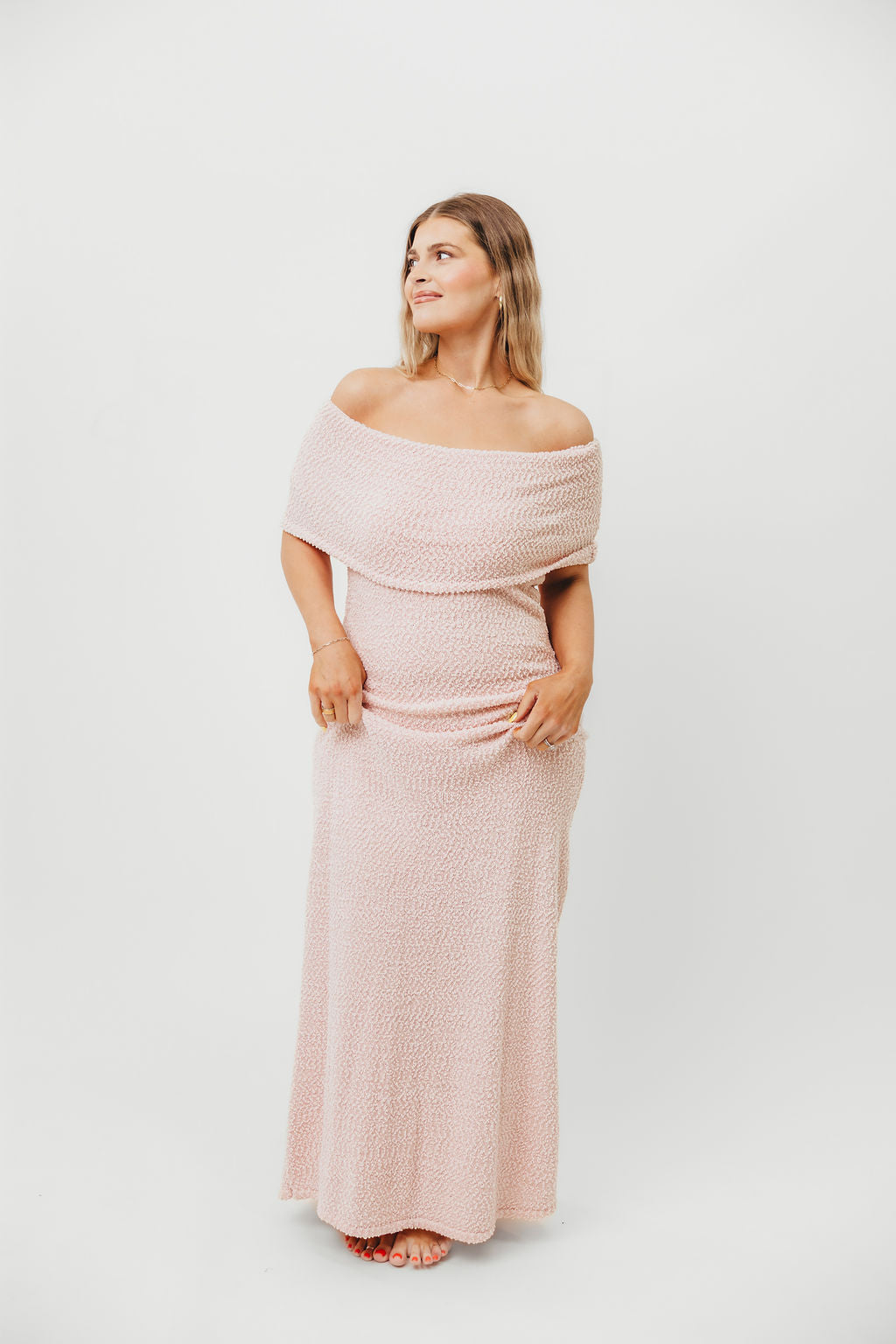 Brit Maxi Dress in Dusty Pink - Bump Friendly - Image 6