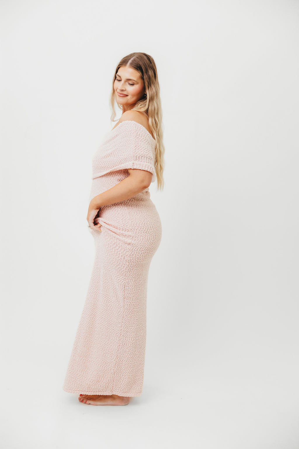 Brit Maxi Dress in Dusty Pink - Bump Friendly - Image 7