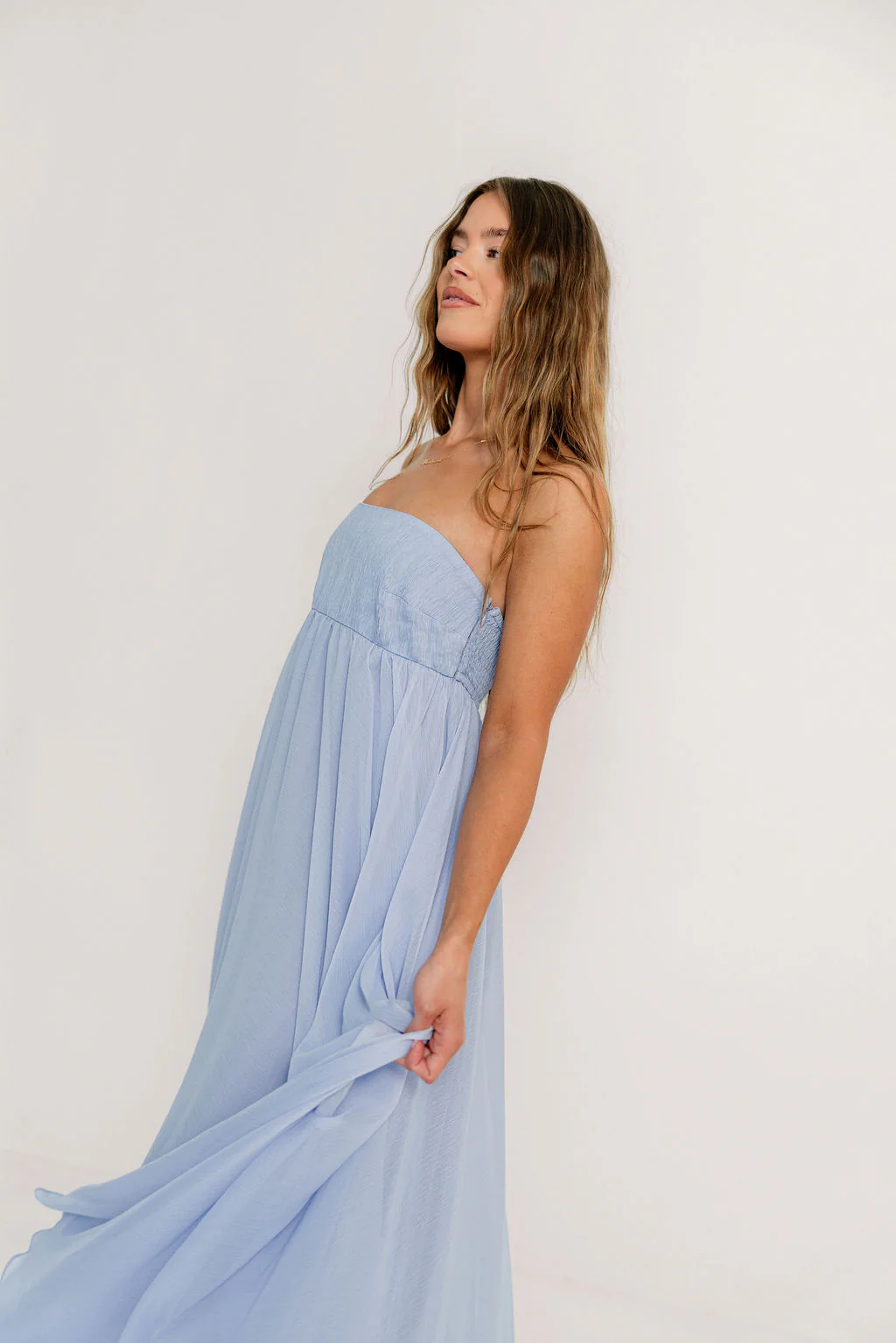 Caia Maxi Dress in Periwinkle - Bump Friendly - Image 12