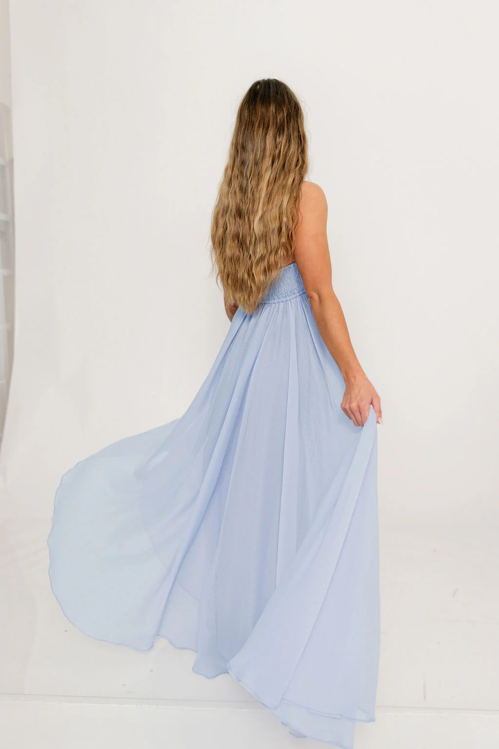 Caia Maxi Dress in Periwinkle - Bump Friendly - Image 13