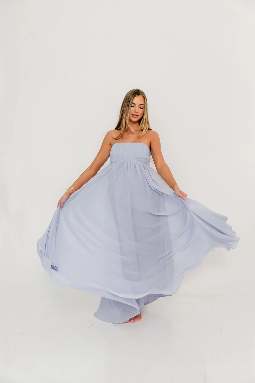 Caia Maxi Dress in Periwinkle - Bump Friendly - Image 14