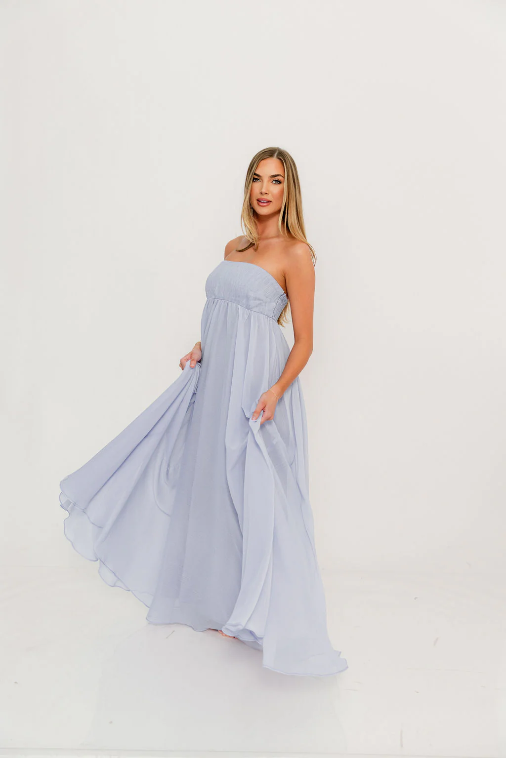 Caia Maxi Dress in Periwinkle - Bump Friendly - Image 17