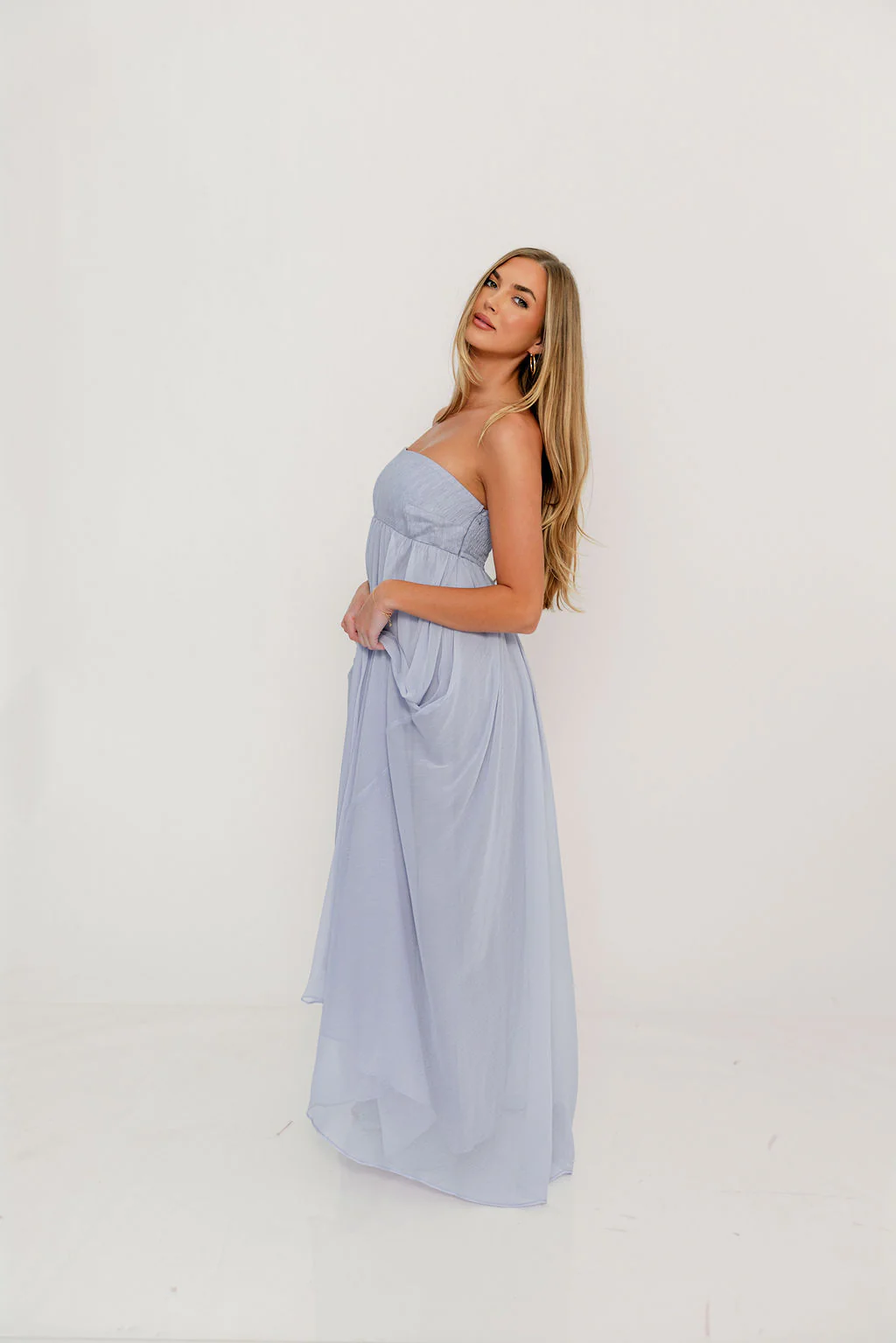 Caia Maxi Dress in Periwinkle - Bump Friendly - Image 18