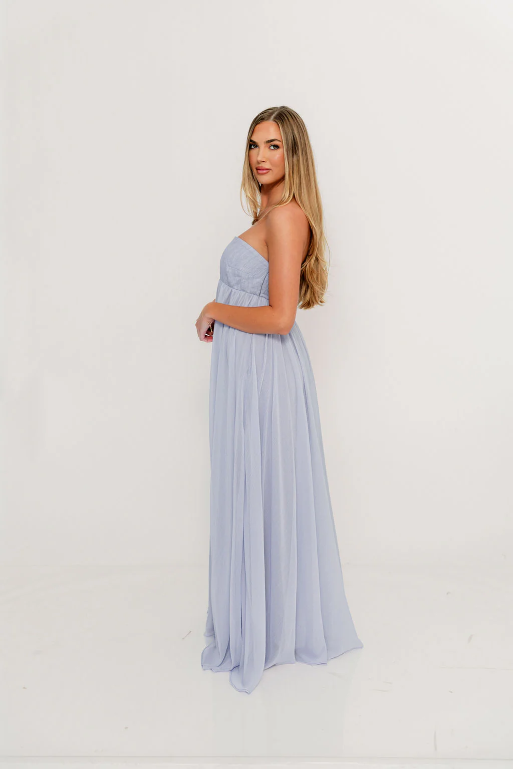 Caia Maxi Dress in Periwinkle - Bump Friendly - Image 25