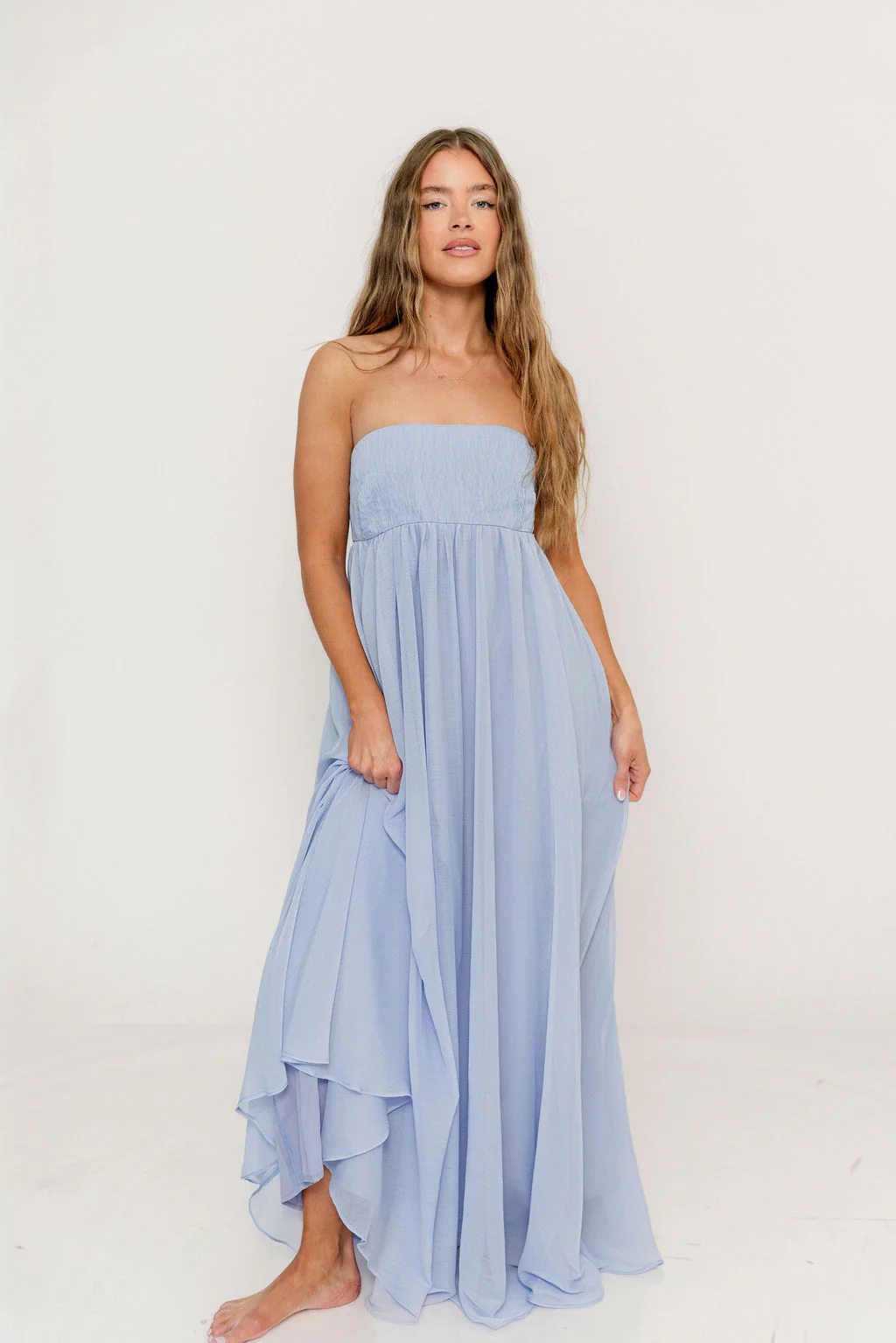 Caia Maxi Dress in Periwinkle - Bump Friendly - Image 5