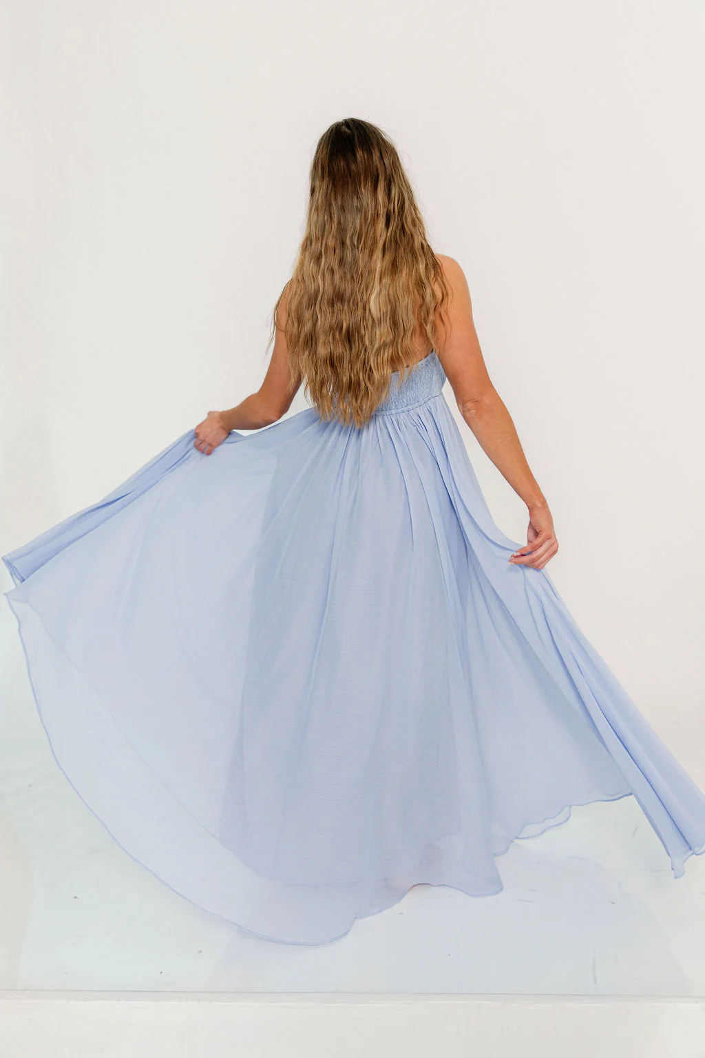 Caia Maxi Dress in Periwinkle - Bump Friendly - Image 7