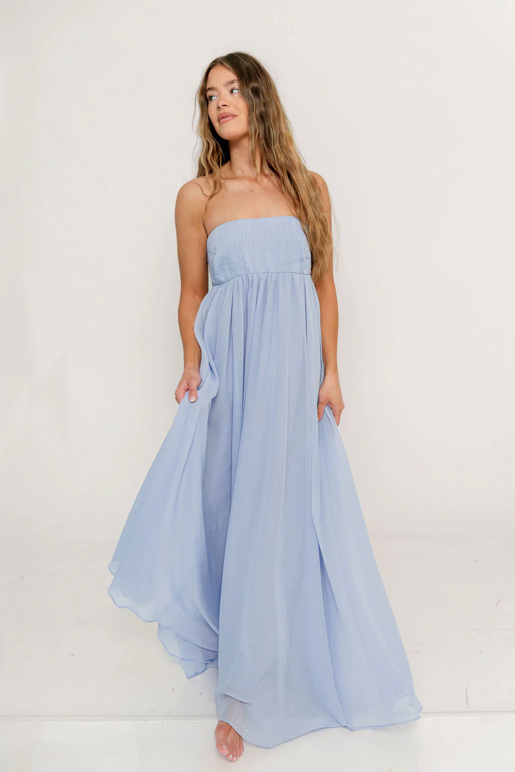 Caia Maxi Dress in Periwinkle - Bump Friendly - Image 8