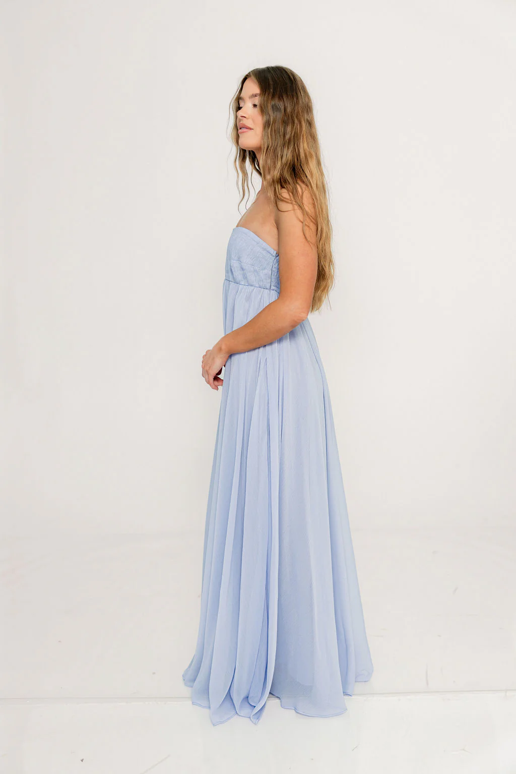 Caia Maxi Dress in Periwinkle - Bump Friendly - Image 9