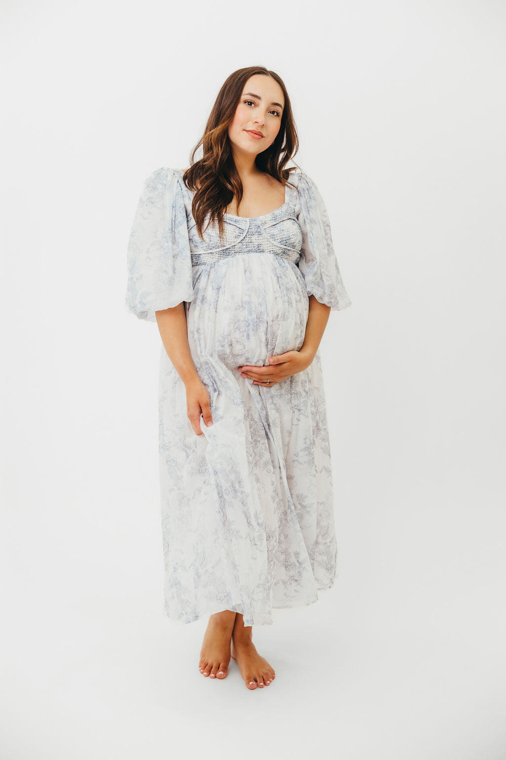 Harlow Maxi Dress in Light Blue Floral - Bump Friendly and Size Inclusive - Image 16